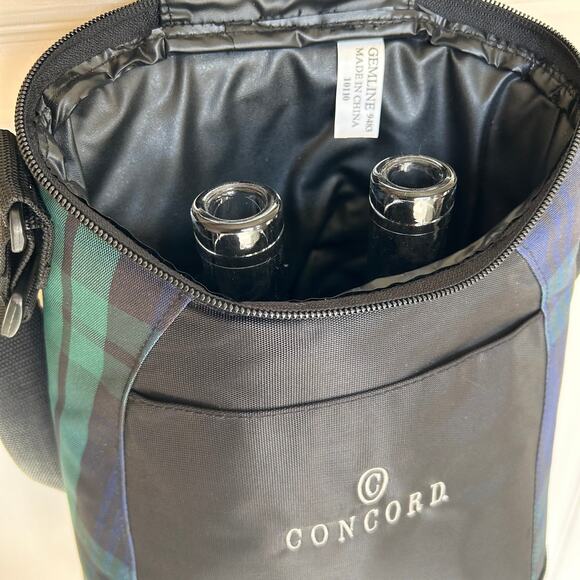 NEW Concord 2 Bottle Wine Carrier Tote, Insulated Wine Cooler Bag w Handles - Picture 12 of 14